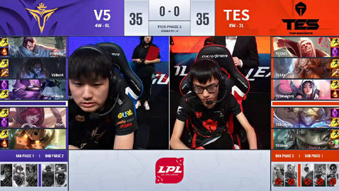 TES2比0实力碾压V5，全员猛男满状态开火，紧跟RNG脚步