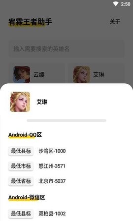 宥霖王者助手 1.0 安卓版