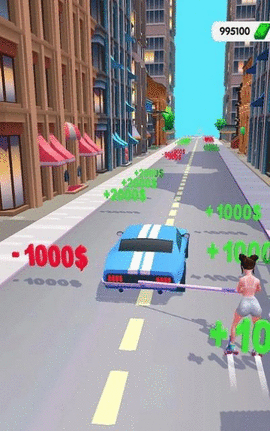 车拉轮滑（Roller Rope）