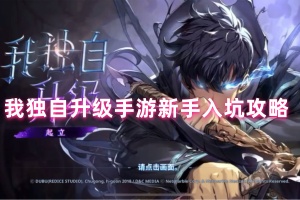 我独自升级手游新手入坑攻略
