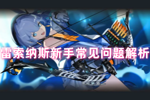 雷索纳斯新手常见问题解析